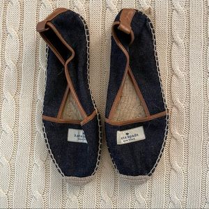 Kate Spade Espadrilles - denim and brown